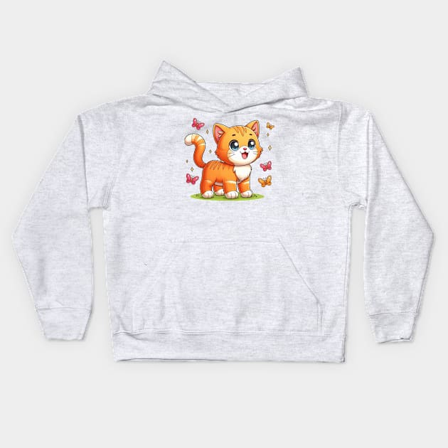 Lovable Cat Kids Hoodie by NayaRara